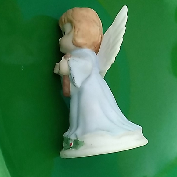 ๐ผ Vintage Porcelain Girl Angel Harp 3 1/2โ - Picture 3 of 16